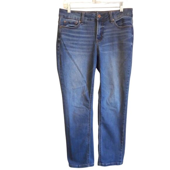 Time and Tru petite straight leg medium wash Jeans - Picture 1 of 6